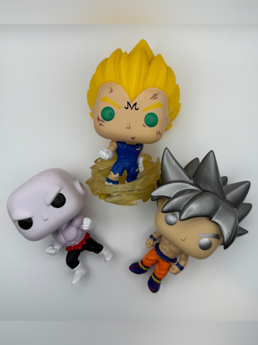 Funko Pop Dragon Ball Bundle, Majin Vegeta, Jiren, Ultra Instinct Goku